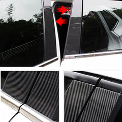 6x Carbon Car Style Fiber Door Pillar Trim Posts Cover For Honda Civic 06-11 EOA 6B93BC-57