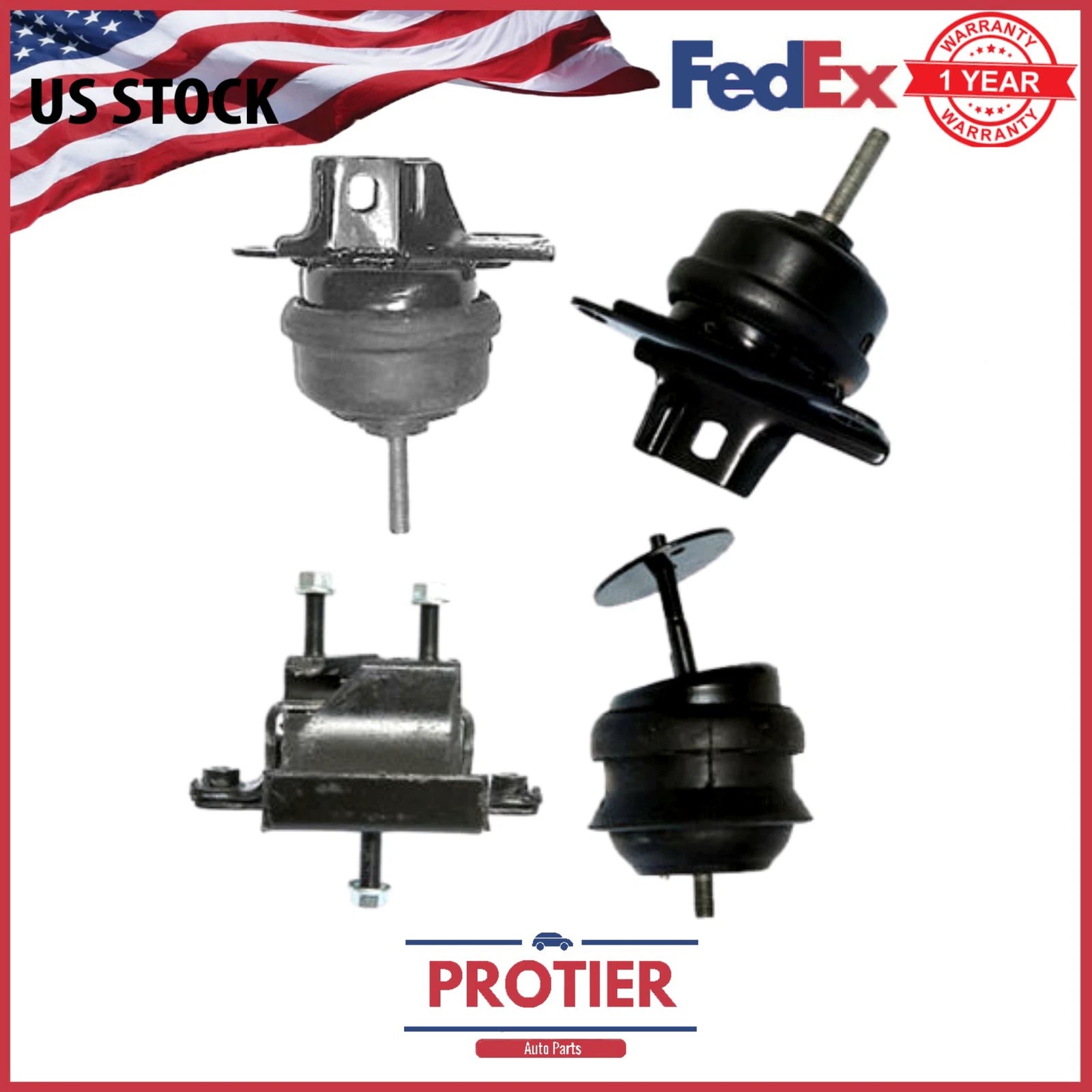 Engine Motor & Trans Mount 4PCS Set for Cadillac Seville 4.6L 98-04 6B93BC-57