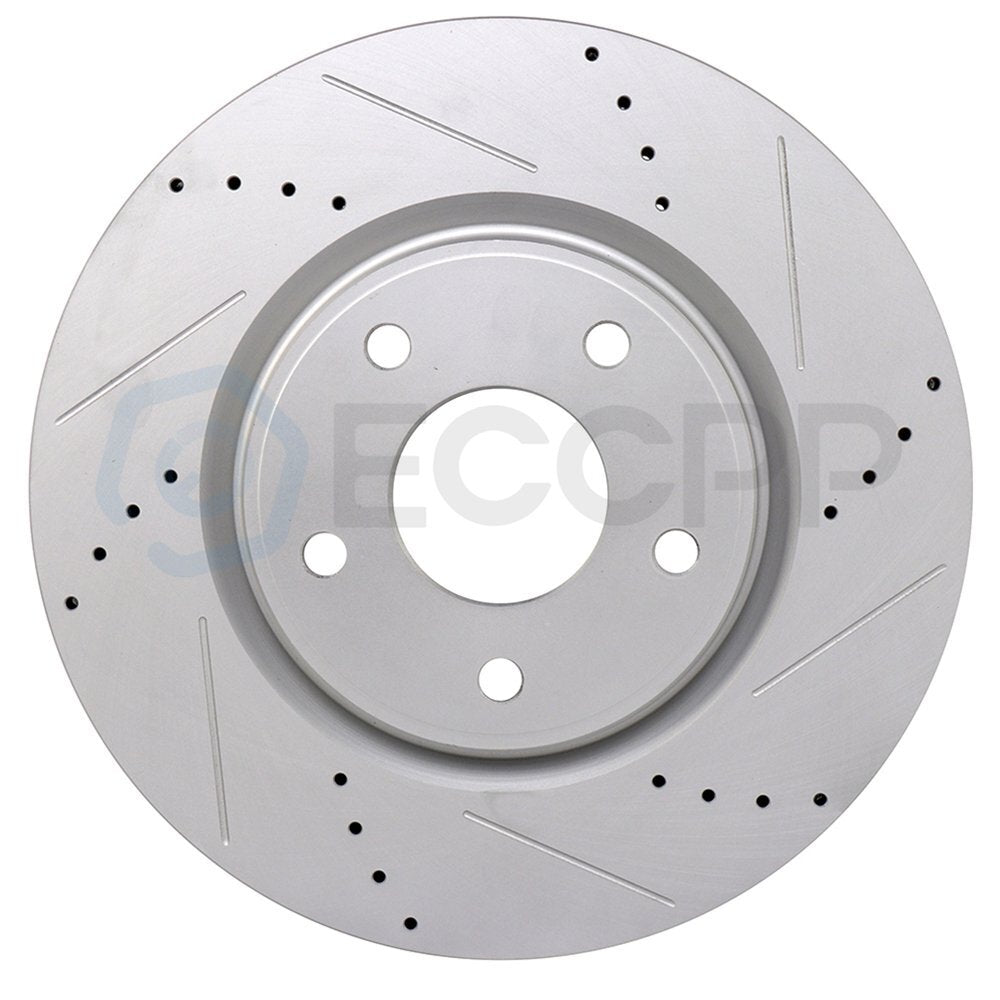 Front Drilled & Slotted Brake Rotors And Ceramic Pads For Chrysler 2012 - 2016 KOEEP