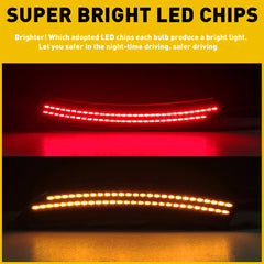 For 2015-2017 Chrysler 200 Front LED Rear Bumper Side Marker Lights Smoked 4PCS 6B93BC-57