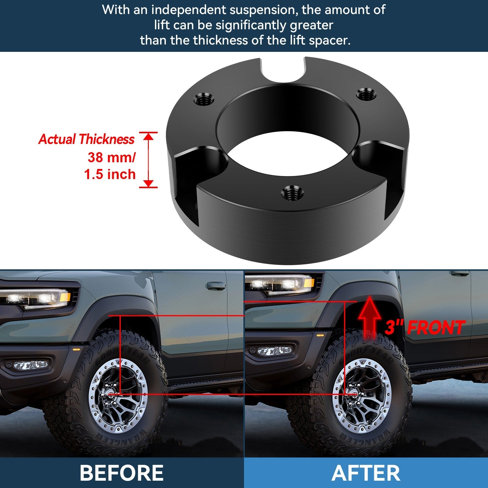 ECCPP 3" Front & 1" Rear Leveling Lift Kit For Toyota Tundra 2WD 4WD 1999-2006 ECCPP