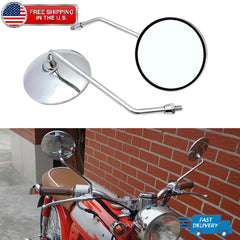 Chrome Motorcycle Rearview Side Mirrors For Honda CB 350 450 500 550 600 650 900