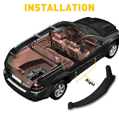Right Side Inner Door Panel Handle Pull Black Trim for 2007-2014 BMW E70 X5 EOA 6B93BC-57