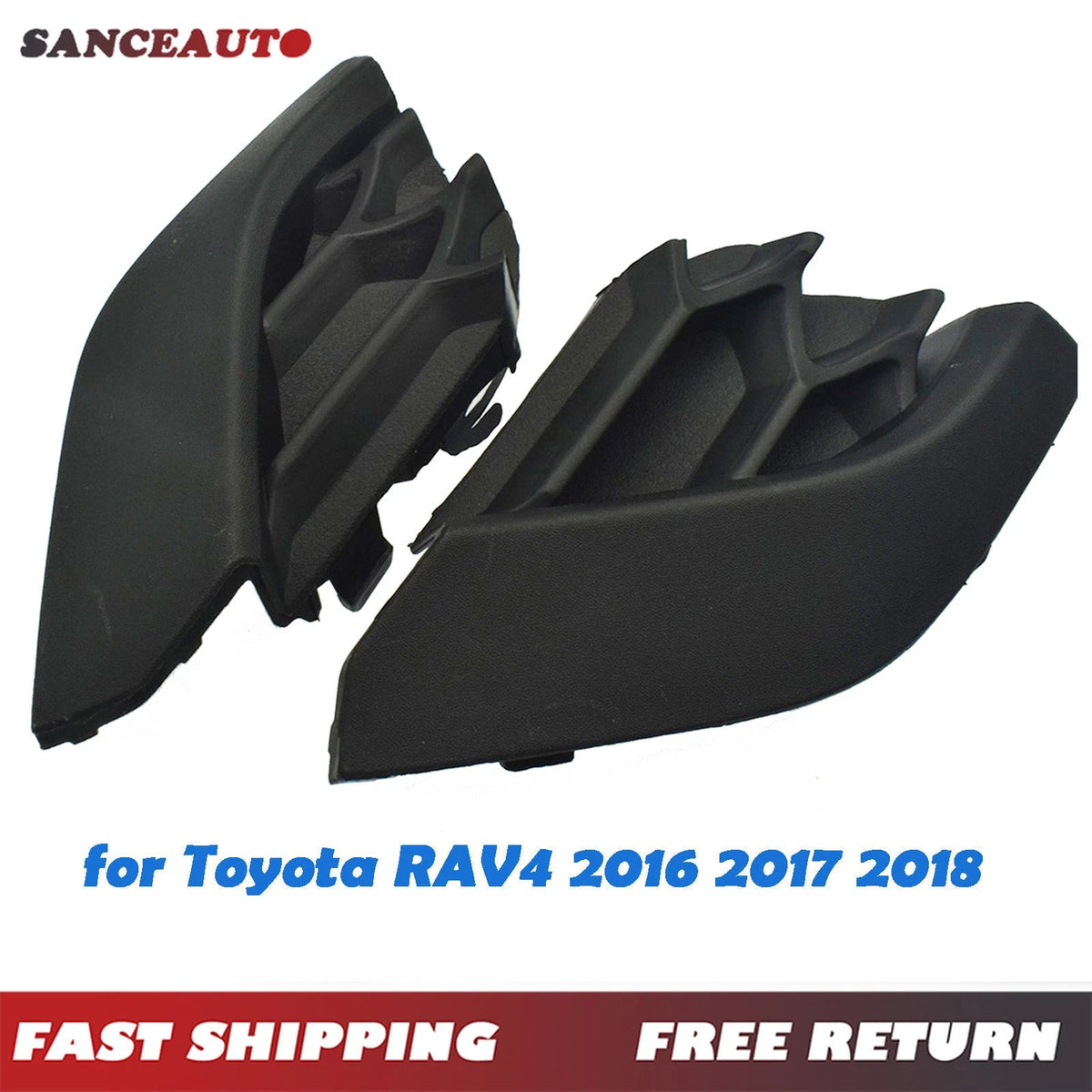 Front LH RH Tow Eye Cover Fog light Lower bumper grill for 2016-2018 Toyota RAV4 6B93BC-57