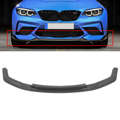 Glossy Carbon Look Fits 2016-2020 BMW F87 M2 Only Front Bumper Lip Spoiler 6B93BC-57