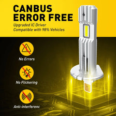 2x H1 LED Headlight Conversion Bulbs Kit High Low Beam Super Bright 6500K White 6B93BC-57