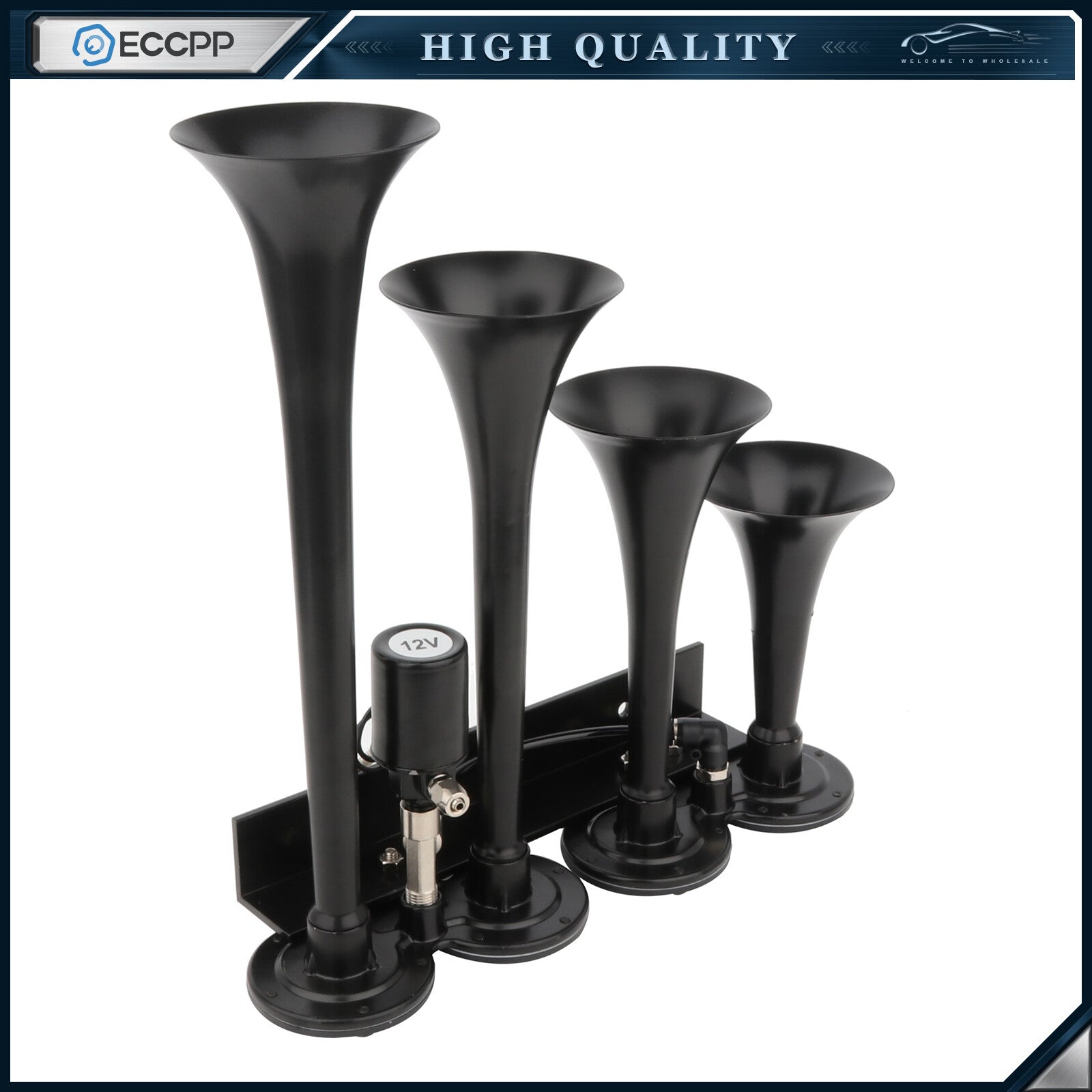 1G 4 Trumpet Train Air Horn Full System Kit 150PSI Air Compressor for Car Truck 6B93BC-57