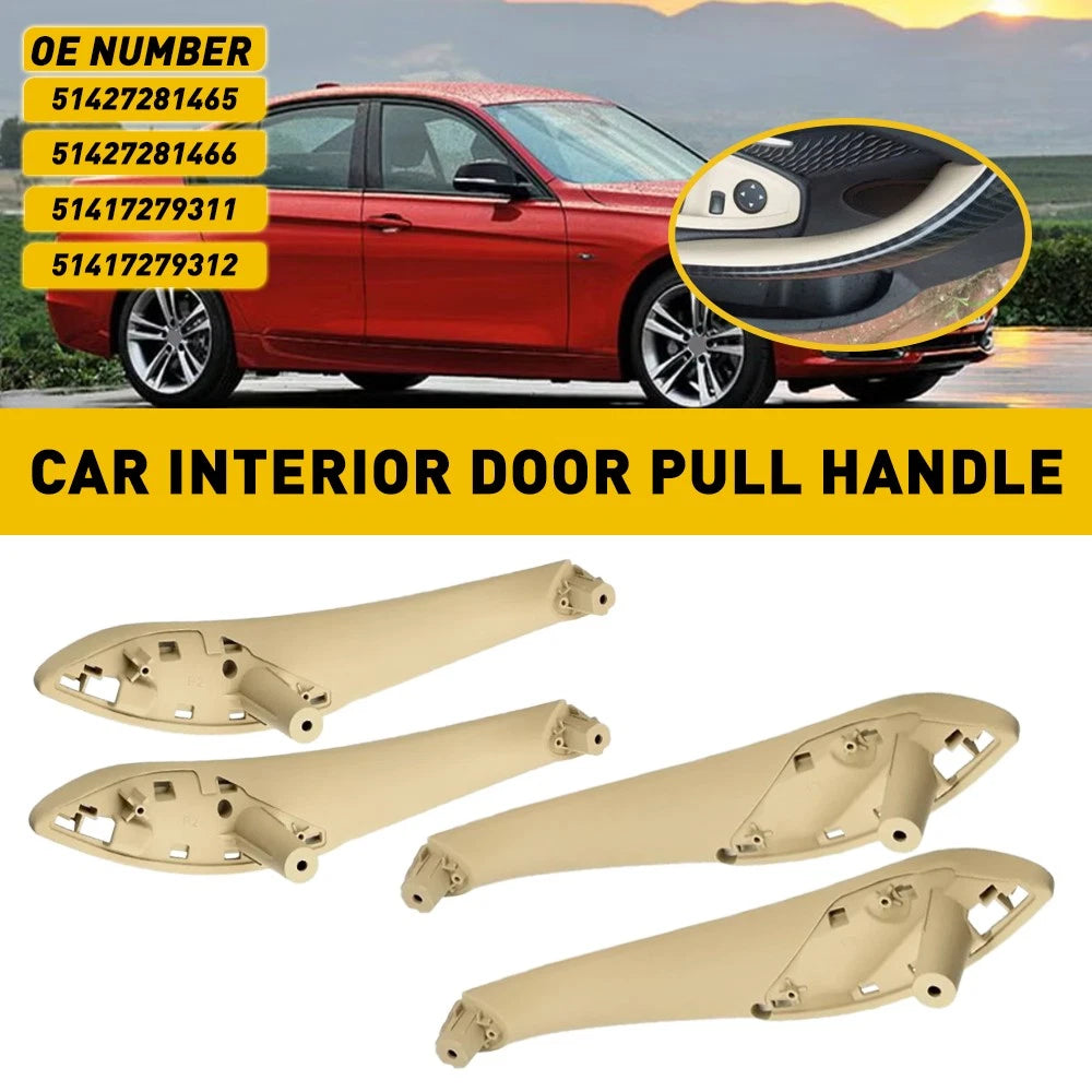 4x For BMW F30 F80 F31 Front Rear Left & Right Inner Trim Door Pull Handle Beige 6B93BC-57