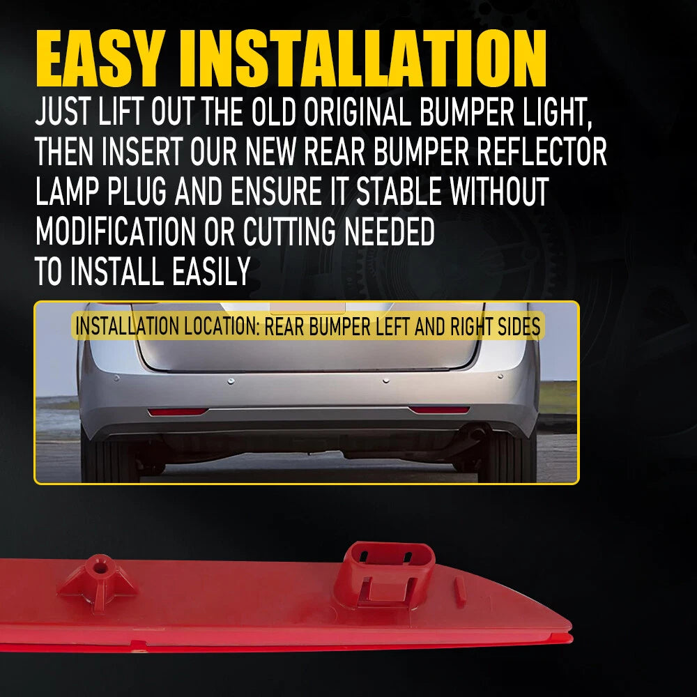 For 11-17 Honda Odyssey Rear Bumper Reflector Light Case Red Passenger Driver EA 6B93BC-57