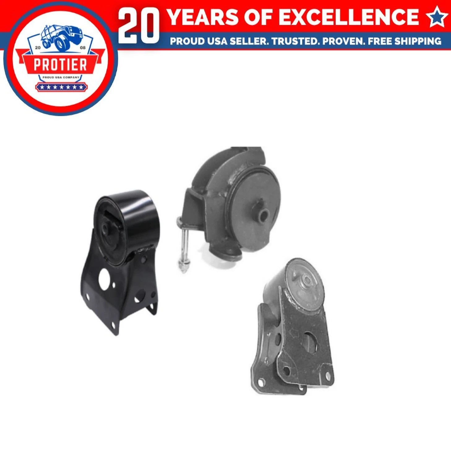 F & R Motor Mount Set 3PCS Compatible for 1996 - 1999 Infiniti I30 3.0L 6B93BC-57