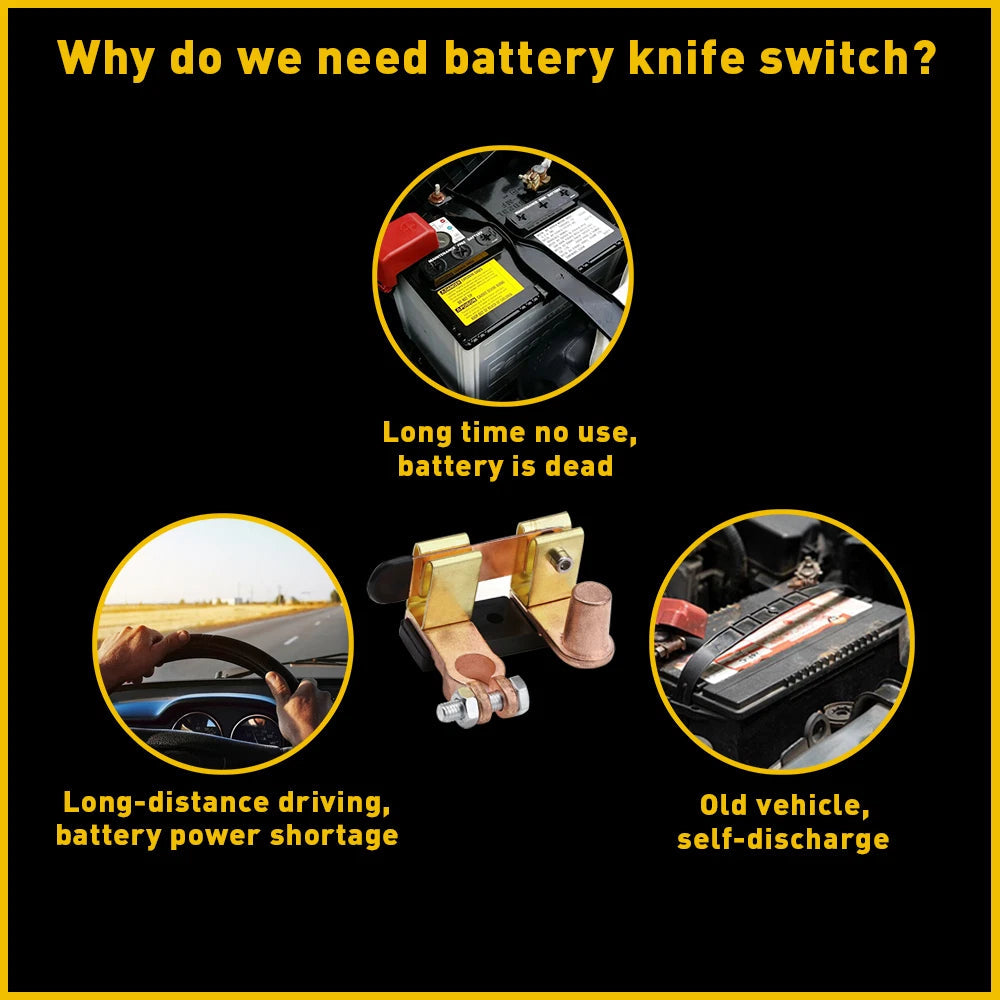 Battery Isolator Switch Disconnect Cut Power Off Kill for Vehicle Car RV Auto 6B93BC-57