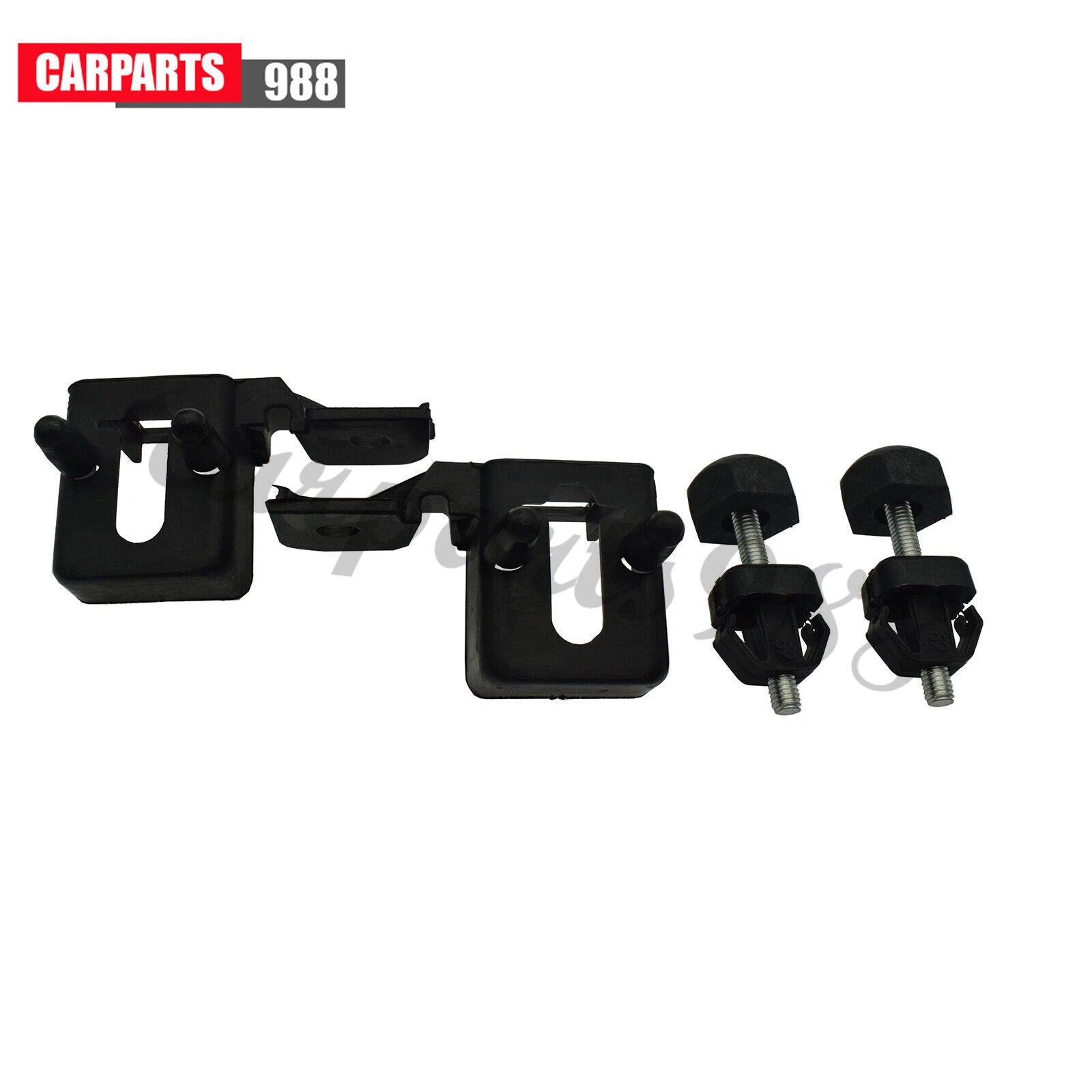 4Pcs Left Right Hood Bumper Stopper & Bracket For 13-16 Ford Fusion Lincoln MKZ 6B93BC-57