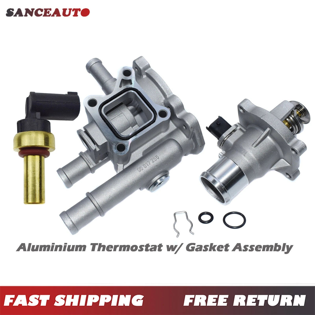Aluminium Thermostat Housing Assembly For 11-18 Chevy Cruze Sonic Trax 1.8l 1.6l 6B93BC-57