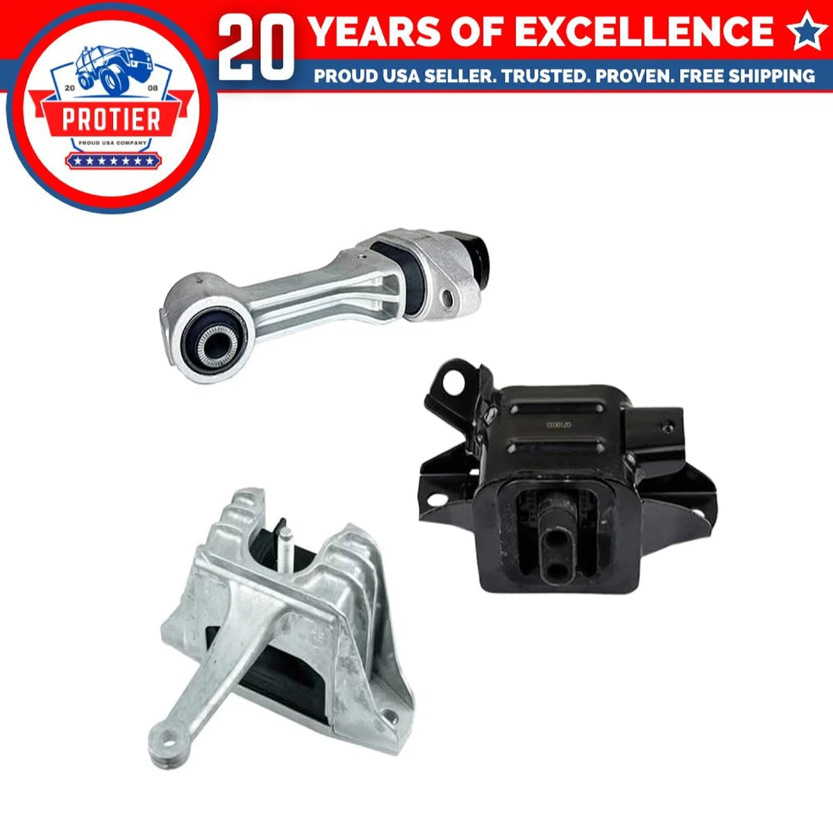 Fits 2017-2020 Hyundai Elantra 1.4L 1.6L Engine Motor & Trans Mount Set 3PCS : 6B93BC-57