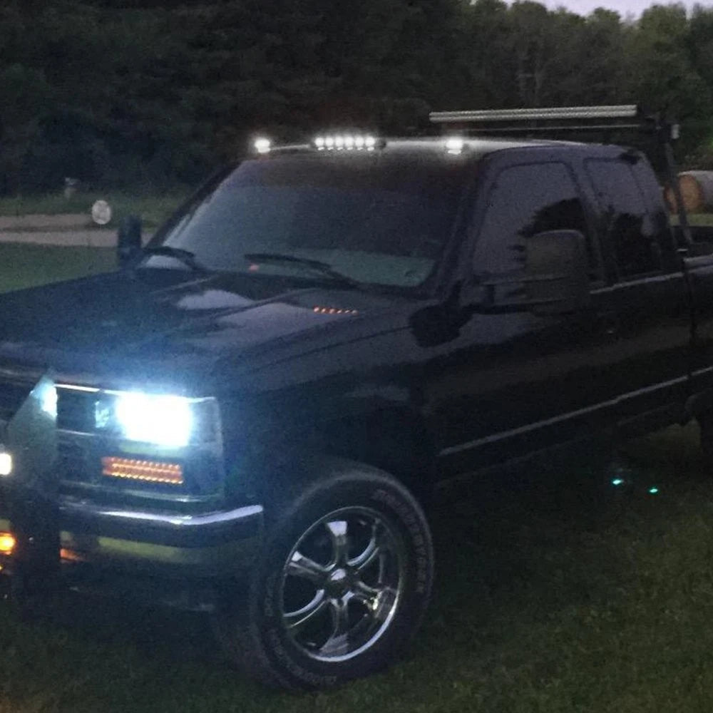 3PC Smoke Cab Roof Running White LED Lights for 02-07 Chevy Silverado GMC Sierra 6B93BC-57