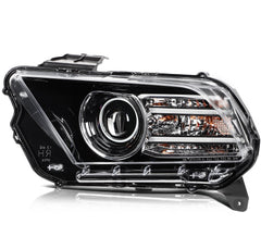 Left Side Headlight Assembly For 2013-2014 Ford Mustang 3.7L 5.0L 5.8L Black 6B93BC-57