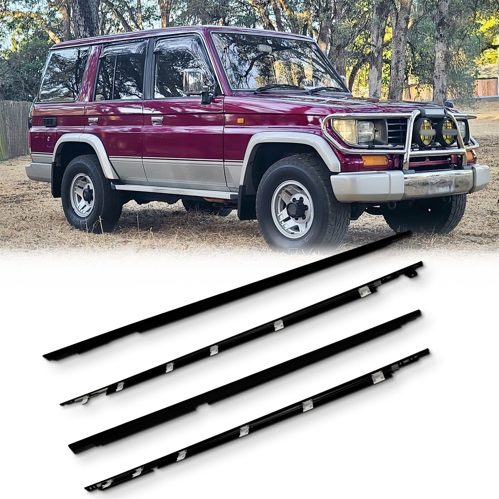 For 1996-1997 Lexus LX450 Front & Rear Door Window Seal Belt Molding 6B93BC-57