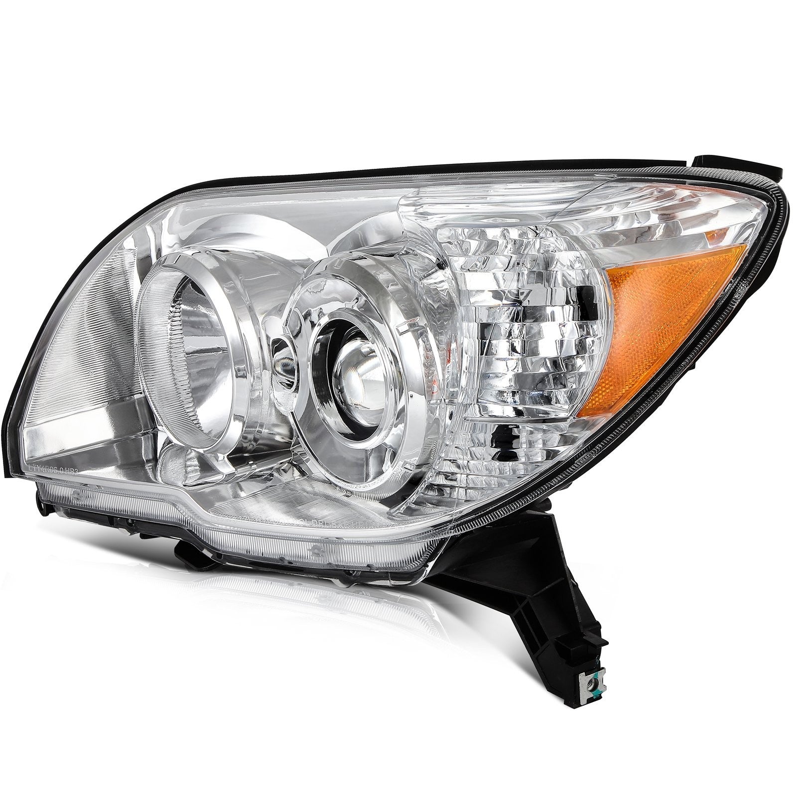 Pair Kit Halogen Headlights Assembly For 2006-2009 Toyota 4Runner Chrome Amber 6B93BC-57
