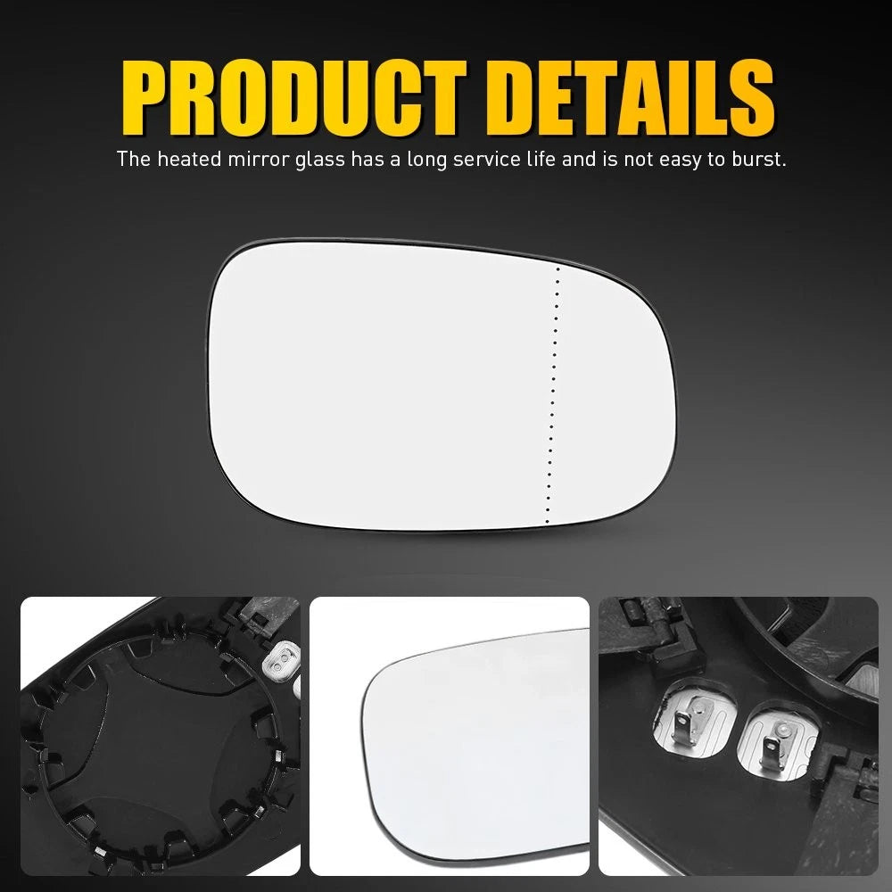Passenger RH Heated Mirror Glass w/ Backing Fit Volvo S80 S60 S40 V60 C30 V70 EA 6B93BC-57