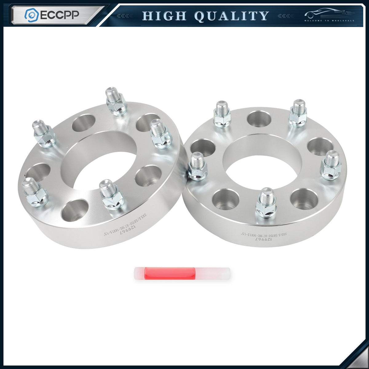 2 Pcs 1.5" 5x5.5 to 5x150 Wheel Adapters 14x1.5 For Ram 1500 Convert to Tundra 6B93BC-57
