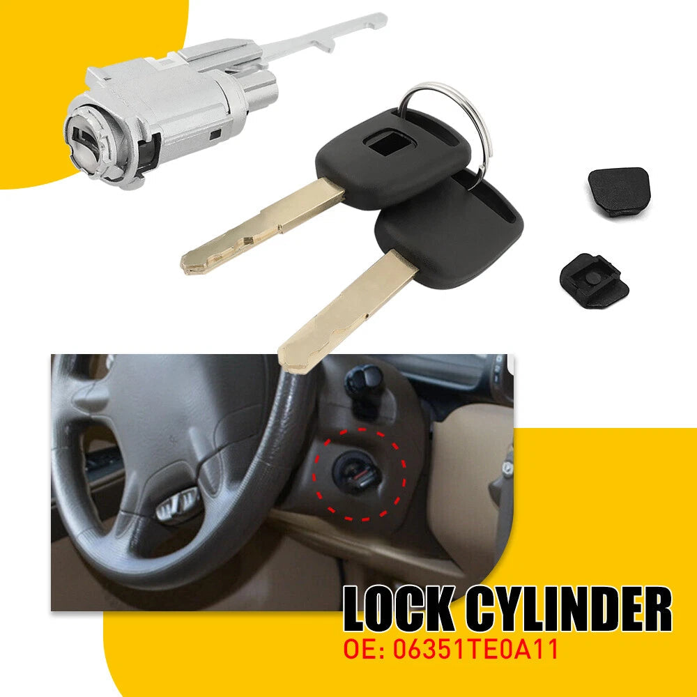 Ignition Key Switch Cylinder Lock with 2 Keys For 2002-2014 Honda Accord Acura A 6B93BC-57