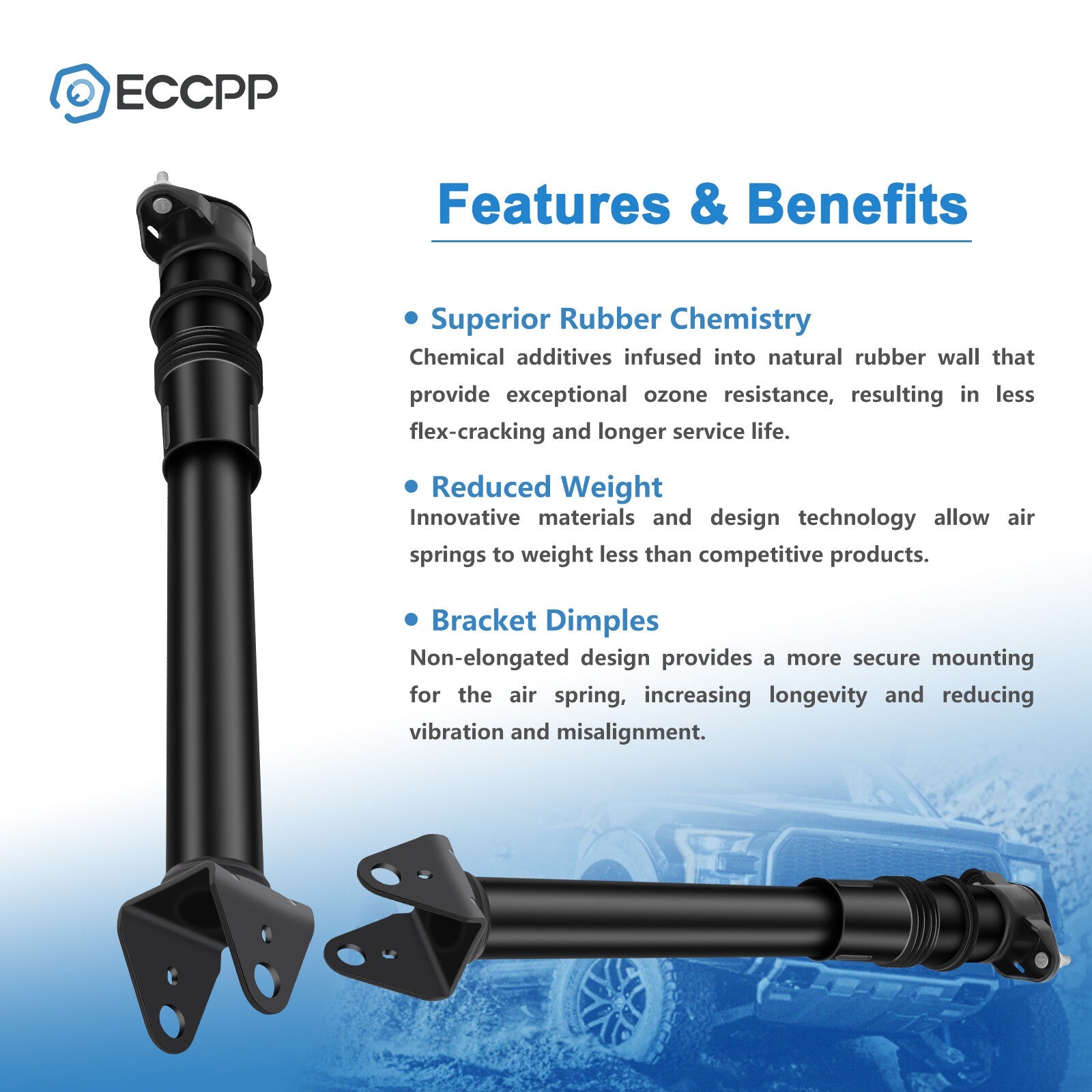 Rear Pair Air Suspension Struts For Mercedes W164 ML320 ML350 X164 GL350 GL450 6B93BC-57