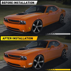 Clear Lens White LED Lights Front Side Marker Lamps For 08-14 Dodge Challenger A 6B93BC-57