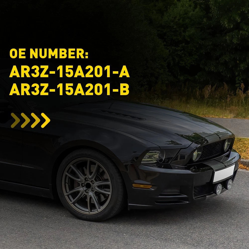 For 2010-14 Ford Mustang Front Bumper Side Marker Lights Reflectors Amber Lens A 6B93BC-57