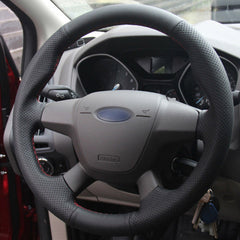 Top Leather Steering Wheel Hand-stitch on Wrap Cover For Ford Focus KUGA Escape