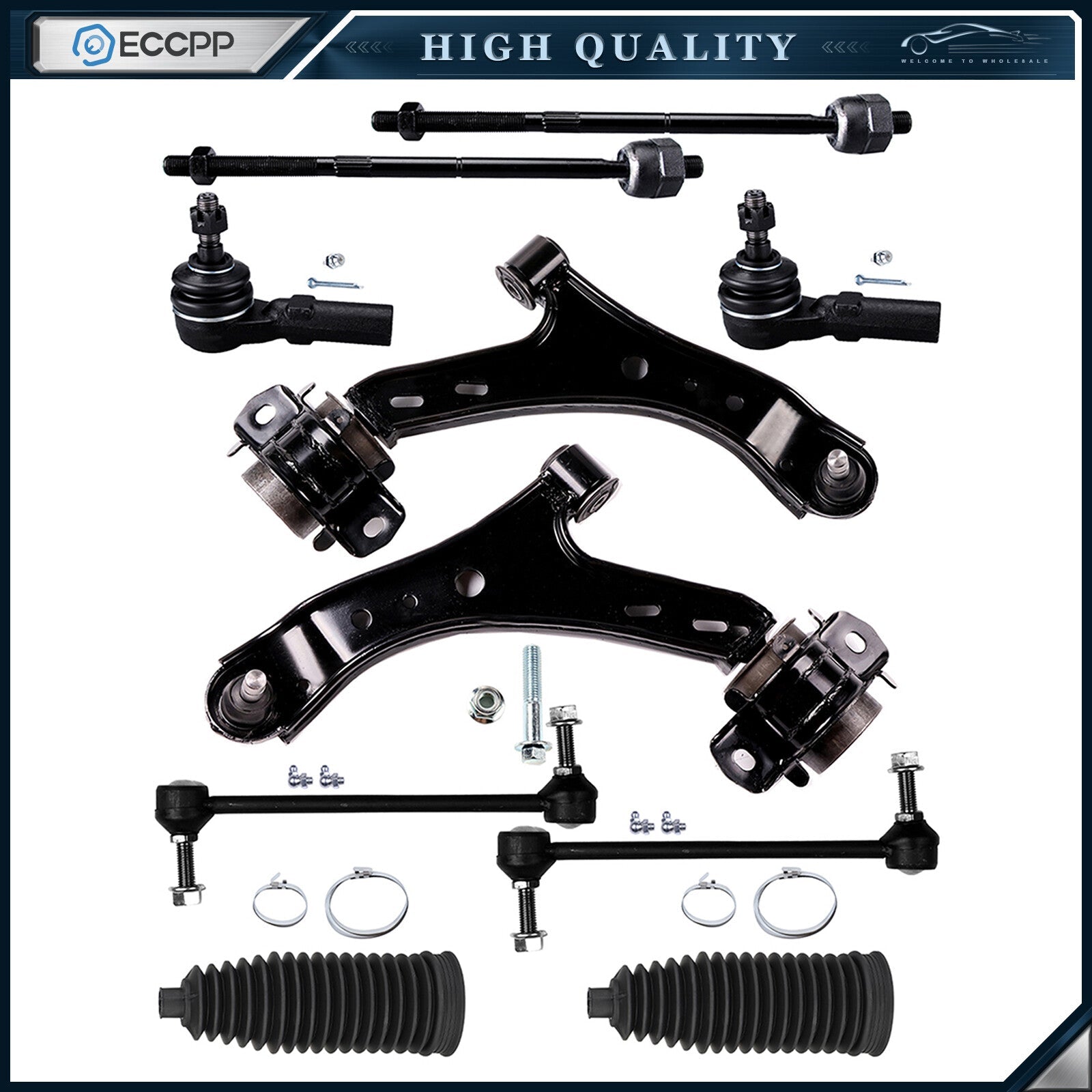 Front Tie Rod Control Arm And Ball Joint For 2005 06 07 08 09-2010 Ford Mustang 6B93BC-57