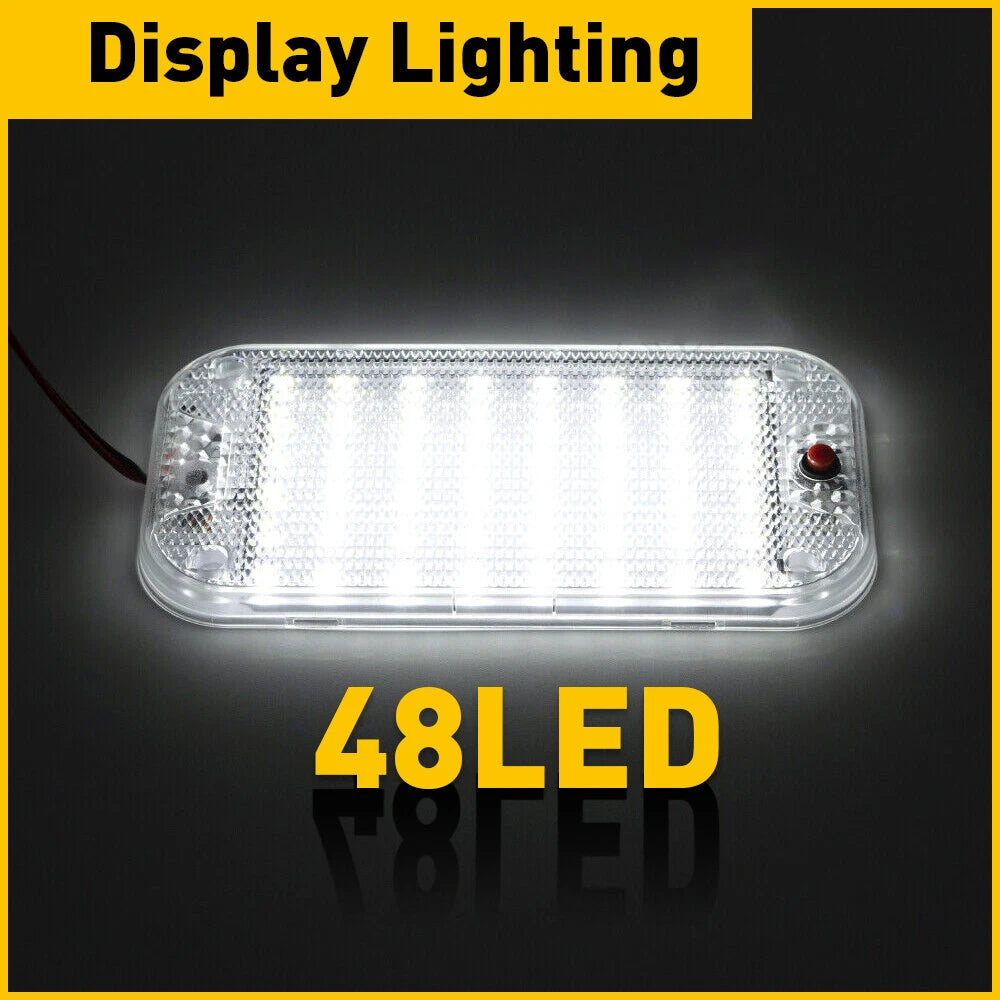 4X 12V LED Car Interior Roof Light Ceiling Dome Lamp For RV Camper Trailer Truck 6B93BC-57