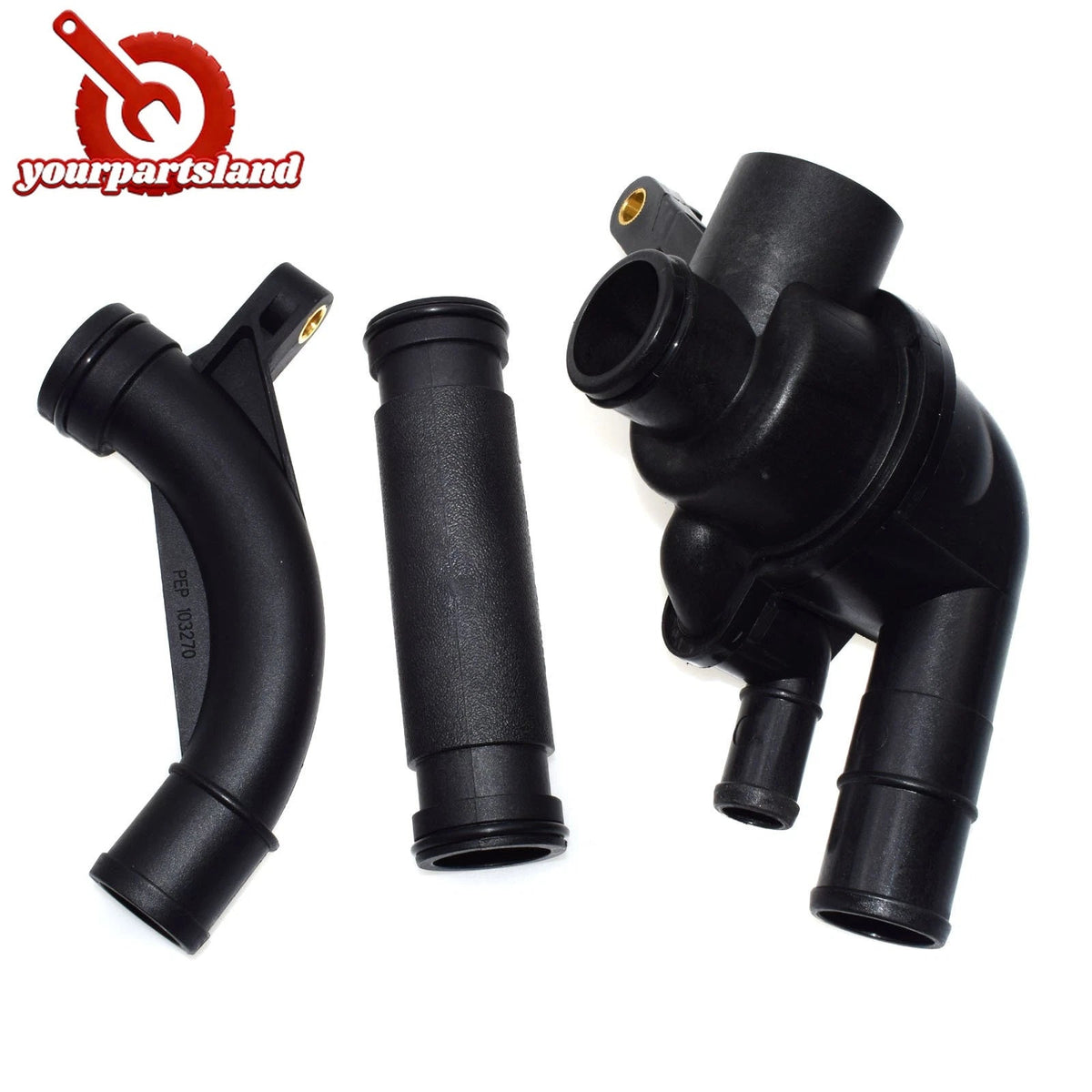 For 2002-2005 Land Rover Freelander Engine Coolant Thermostat Pipe Elbow Kit 6B93BC-57