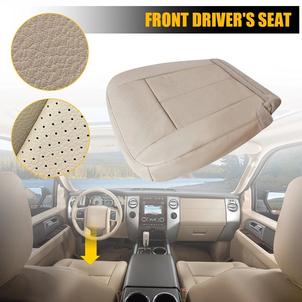 Left Driver Bottom Seat Cover Dune Tan Leather For 2015-2017 Ford Expedition EA 6B93BC-57