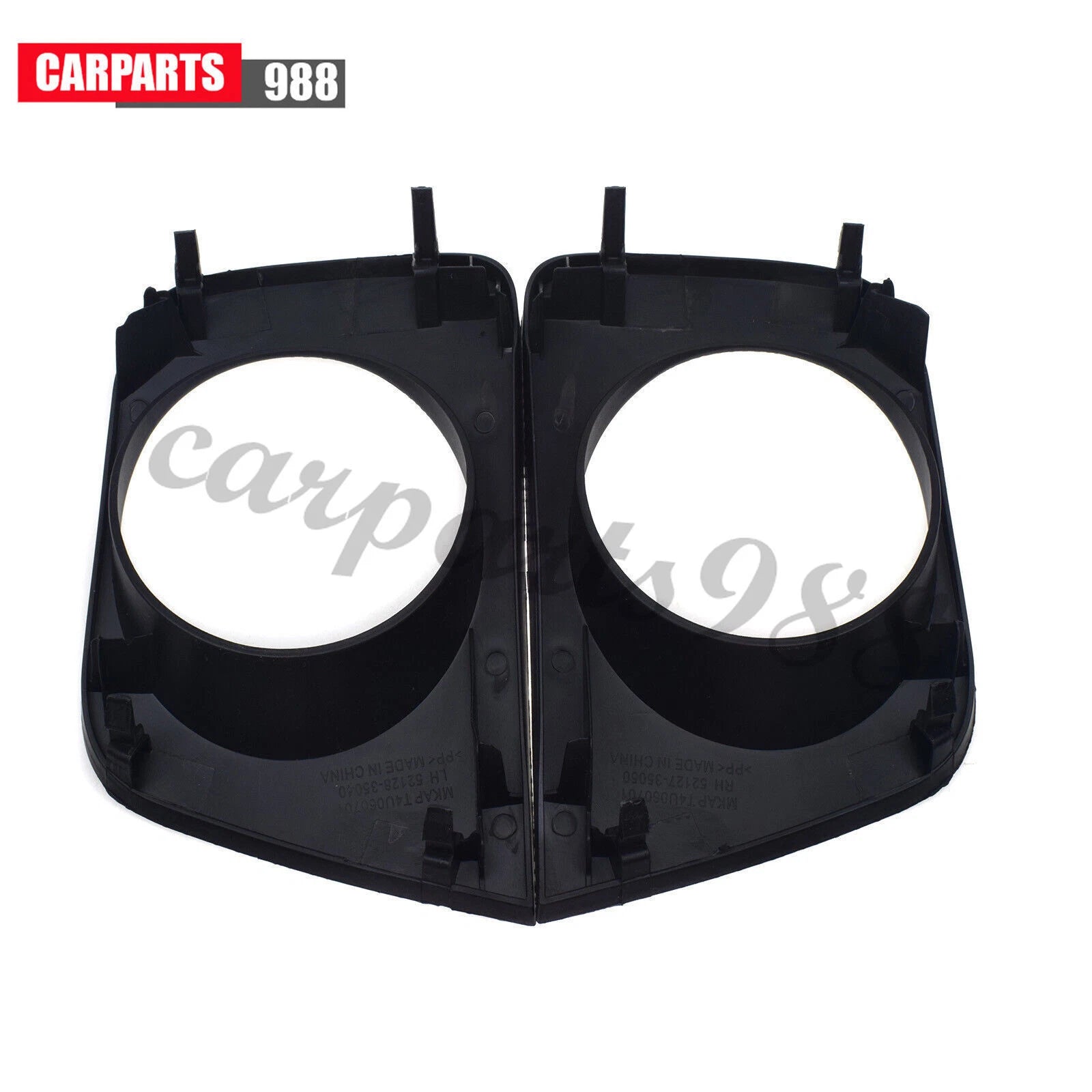 Pair Fog Light Lamp Bezel Cover For 06-09 Toyota 4Runner 52127-35050 52128-35040 6B93BC-57