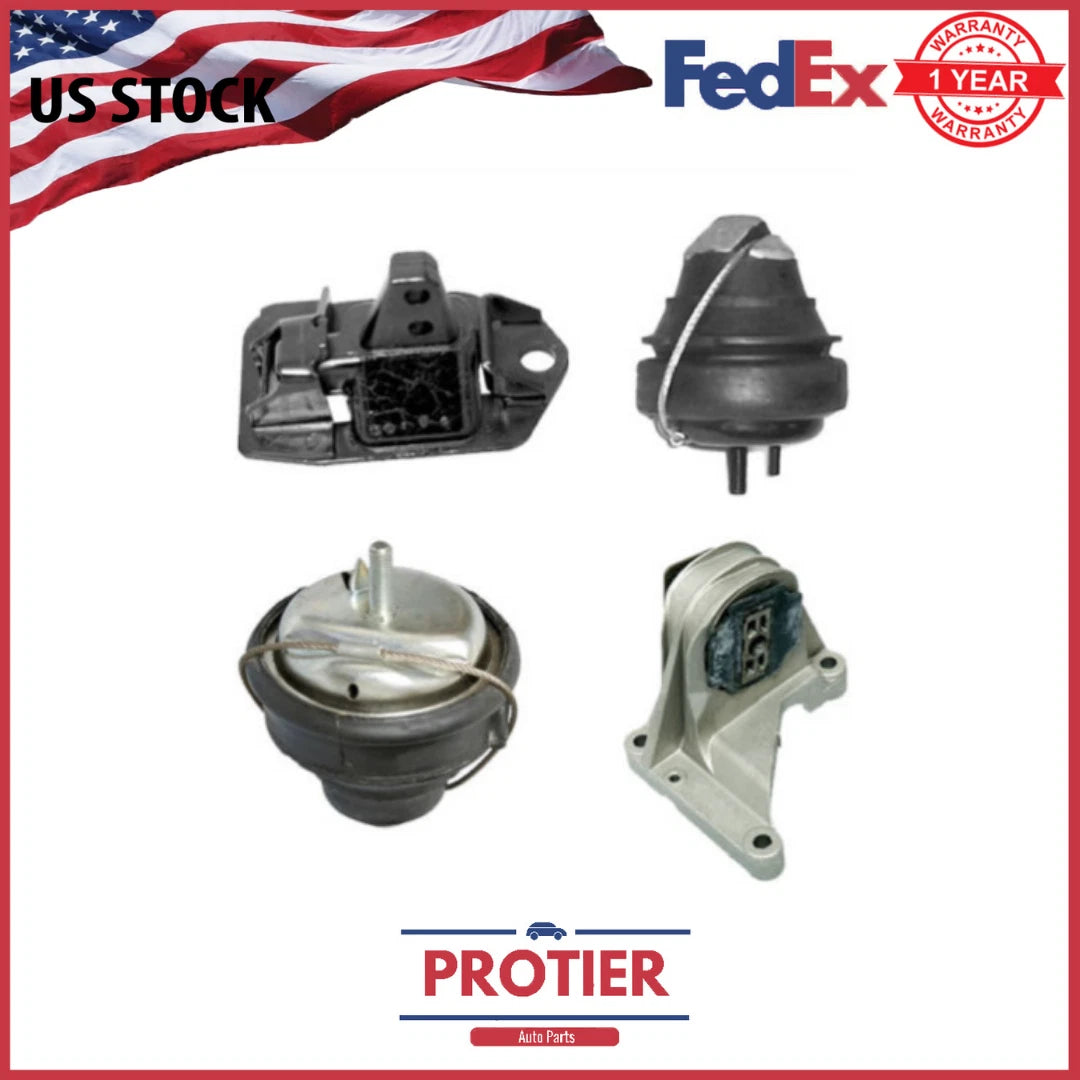 Engine & Trans Mount Set 4PCS for 1998 - 2000 Volvo S70 2.3L / 2.4L 6B93BC-57