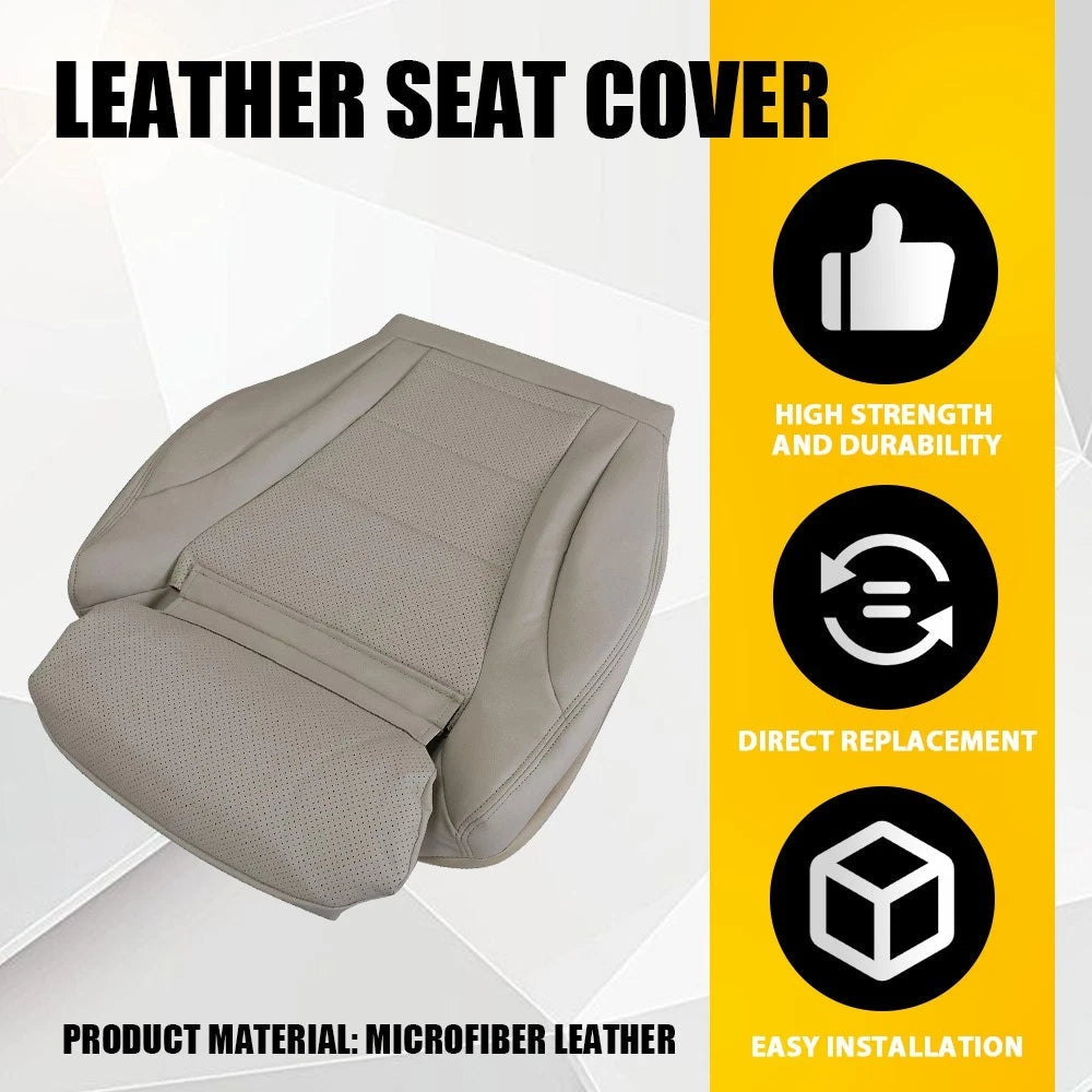 Driver Bottom Leather Seat Cover Light Tan For 2015-2021 Mercedes Benz C Class A 6B93BC-57