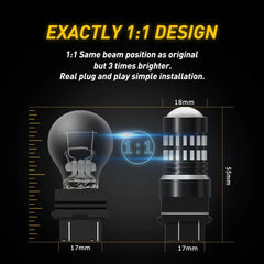 2x 3157R Red LED Brake Stop Signal Tail Light Bulbs For Ford F-150 F-250 F-350 A 6B93BC-57