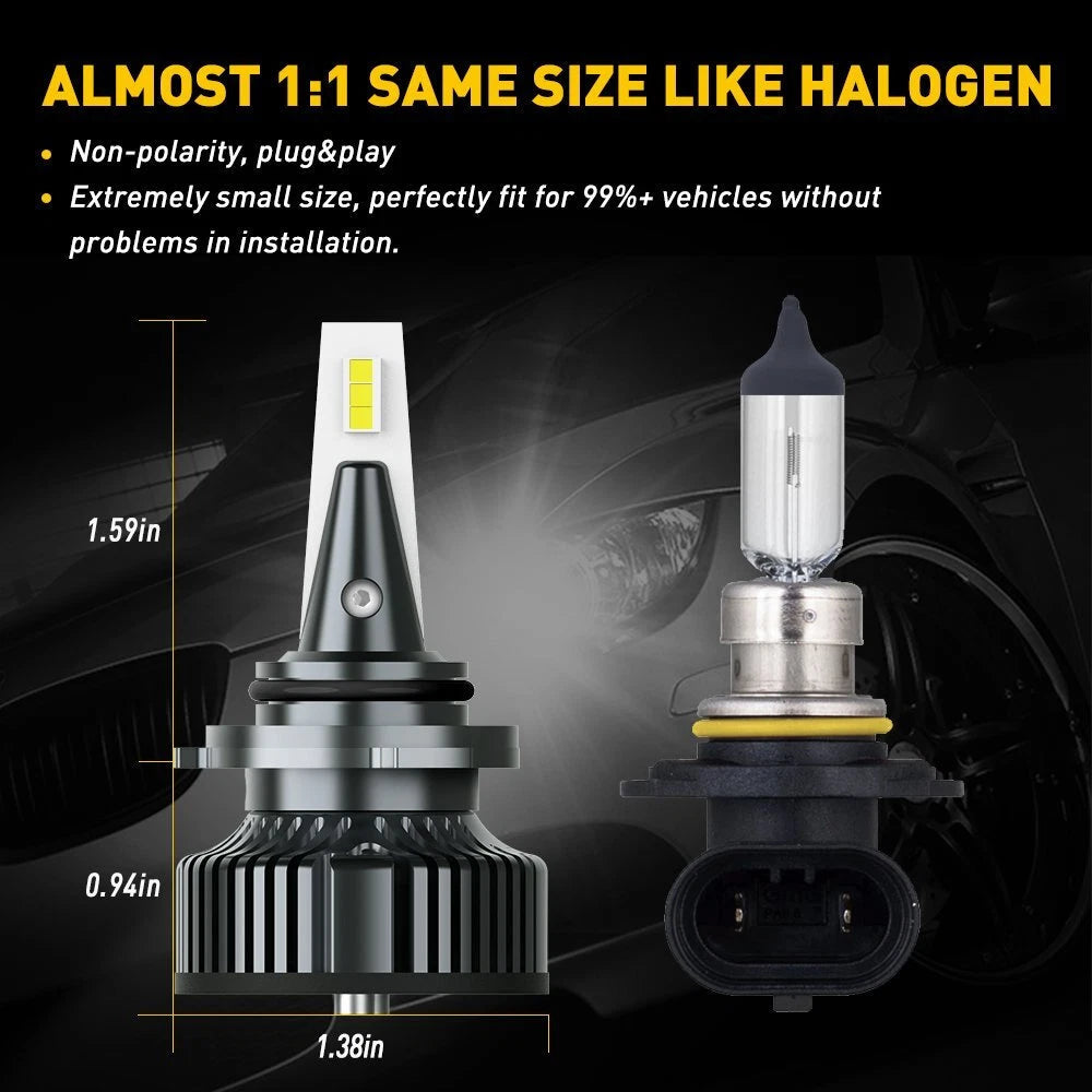 AUXITO 9005 9006 LED Headlights Bulbs Kit 6500K High Low Beam Super White Bright AUXITO