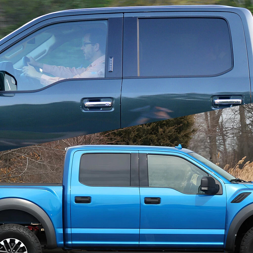 For 2015-2021 Ford F-150 Gloss Black Door Side Window Pillar Posts Cover Trims A 6B93BC-57