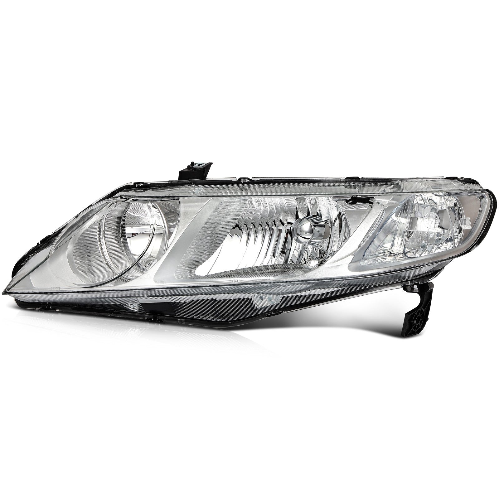 ECCPP Headlights Assembly For Honda Civic 1.8L 2.0L 2006-2011 Pair Kit Chrome 6B93BC-57