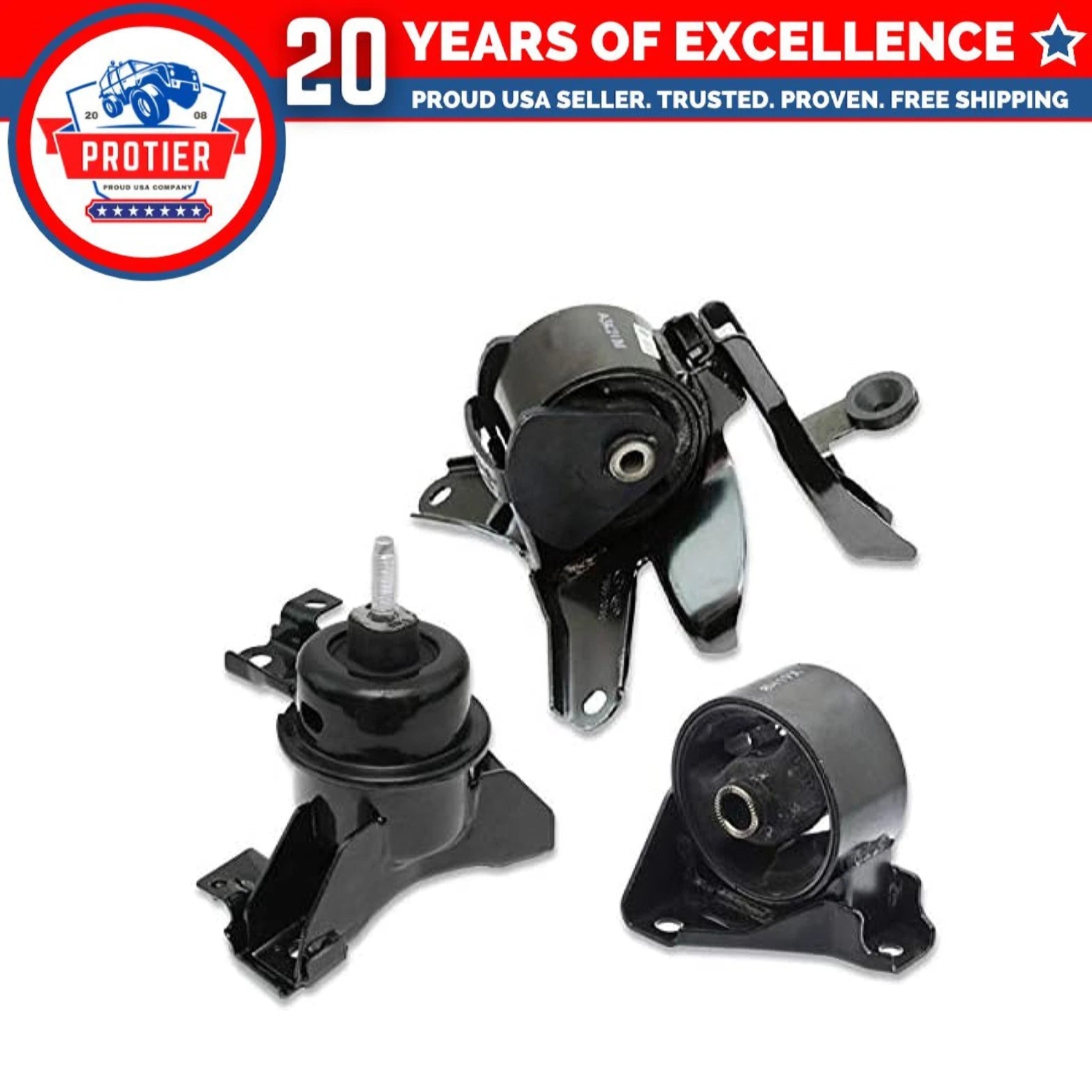 Fits 2007-2012 Kia Rondo 2.4L Engine Motor & Transmission Mount Set 3pcs : 6B93BC-57