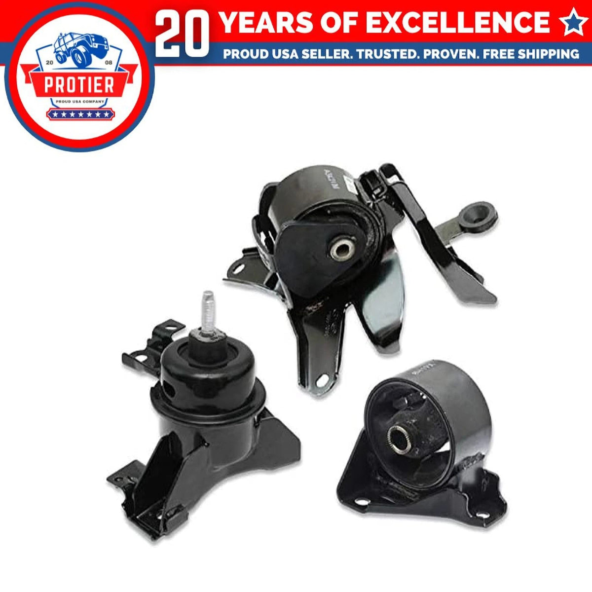 Fits 2007-2012 Kia Rondo 2.4L Engine Motor & Transmission Mount Set 3pcs : 6B93BC-57
