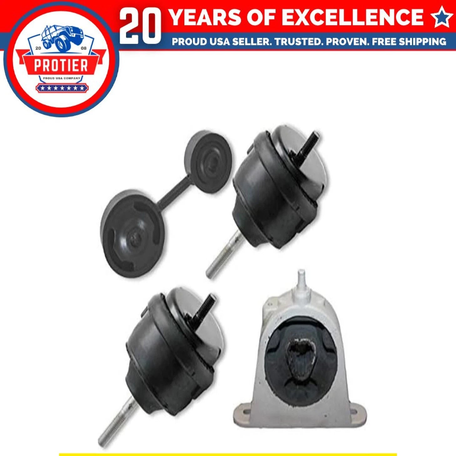 Fits 2007-2008 Chrysler Pacifica 3.8L Engine Motor Mount Set 4pcs 6B93BC-57