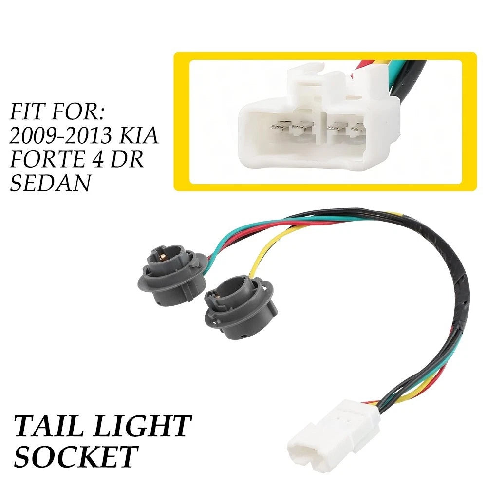 2X For 2009-2013 Kia Forte Taillight Tail Light Lamp Socket Harness 92440-1M200 6B93BC-57