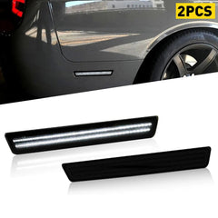[SMOKED] White LED Side Marker Light For 15-22 Challenger Dodge Rear Bumper Lamp 6B93BC-57