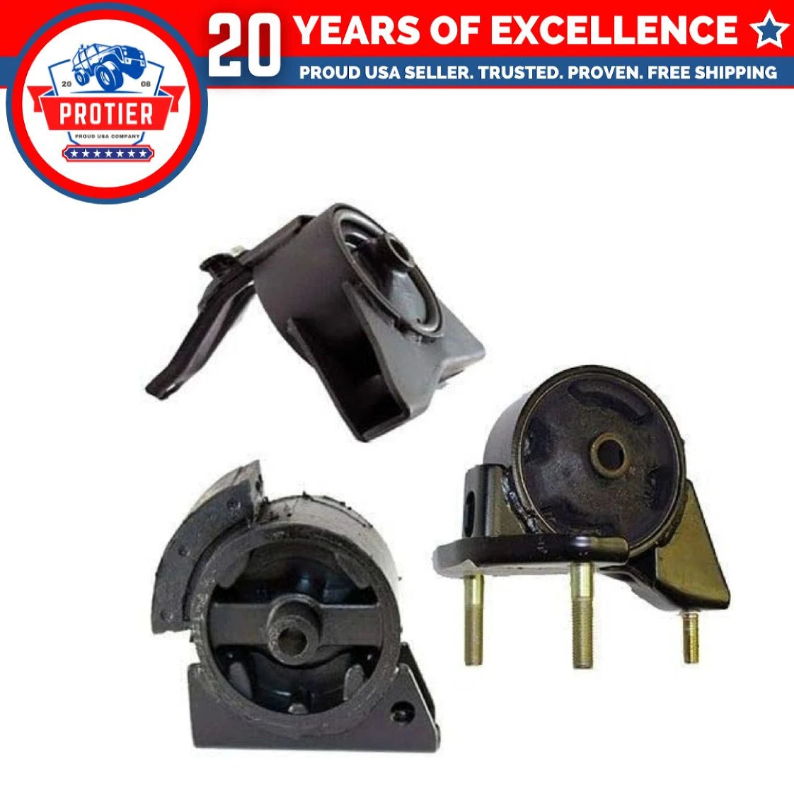 Motor & Trans Mount Set 3PCS for Auto 1993-1997 Toyota Corolla 1.6L / 1.8L 6B93BC-57