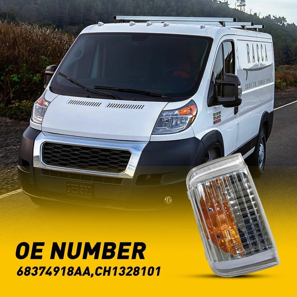 LEFT SIDE MIRROR TURN LIGHT SIGNAL COVER FOR 14-23 RAM PROMASTER 1500 2500 3500 6B93BC-57