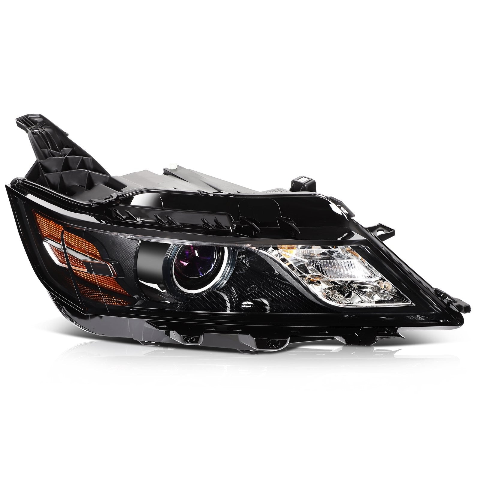 ECCPP Headlights Assembly For Chevrolet Impala 2014-2020 Pair Kit Black Amber 6B93BC-57