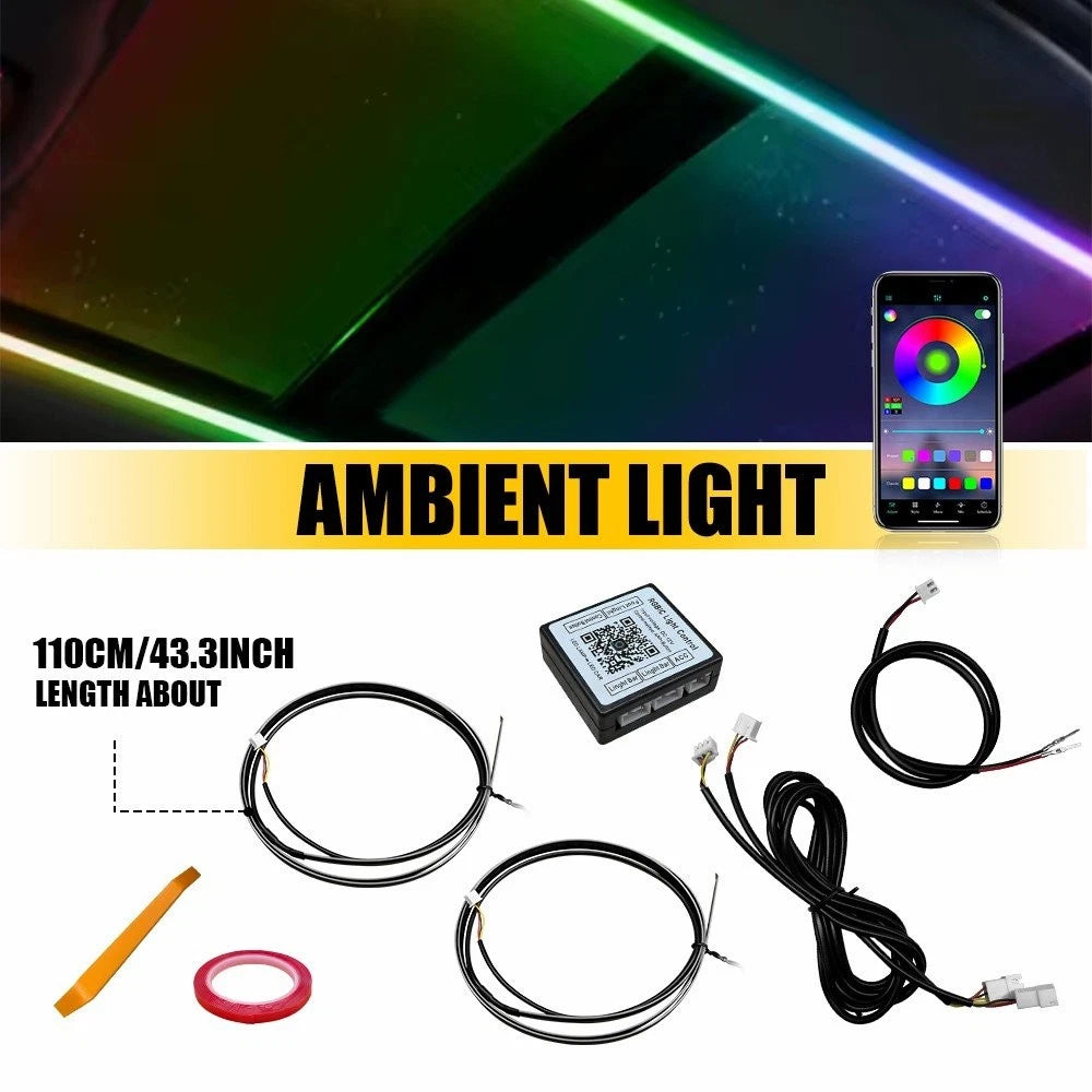 RGB Color LED Sunroof Light Car Roof Panoramic Skylight Ambient Lights Refit EOA 6B93BC-57