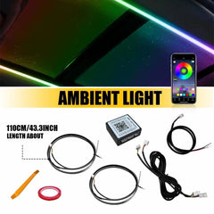 RGB Color LED Sunroof Light Car Roof Panoramic Skylight Ambient Lights Refit EOA 6B93BC-57